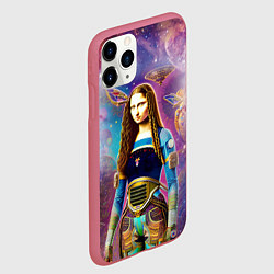 Чехол iPhone 11 Pro матовый Современная девушка по имени Джоконда, цвет: 3D-малиновый — фото 2