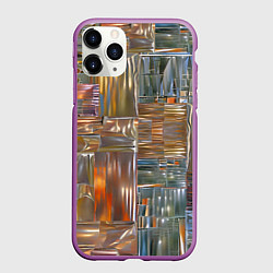 Чехол iPhone 11 Pro матовый Космическая сталь, цвет: 3D-фиолетовый
