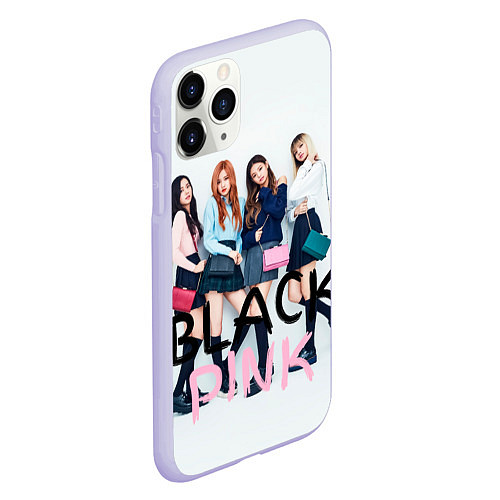 Чехол iPhone 11 Pro матовый Blackpink girls / 3D-Светло-сиреневый – фото 2