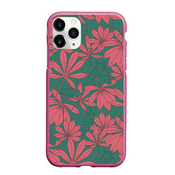 Чехол iPhone 11 Pro матовый Pink nature