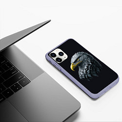 Чехол iPhone 11 Pro матовый Орёл от нейросети, цвет: 3D-светло-сиреневый — фото 2
