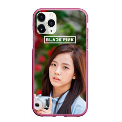 Чехол iPhone 11 Pro матовый Blackpink Jisoo, цвет: 3D-малиновый