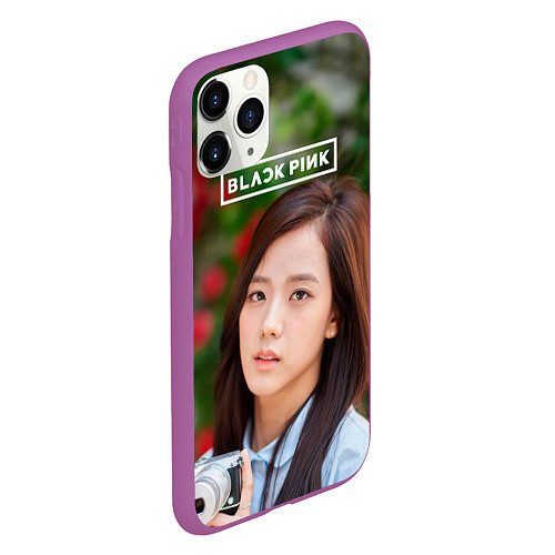 Чехол iPhone 11 Pro матовый Blackpink Jisoo / 3D-Фиолетовый – фото 2