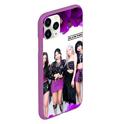 Чехол iPhone 11 Pro матовый Blackpink flowers, цвет: 3D-фиолетовый — фото 2