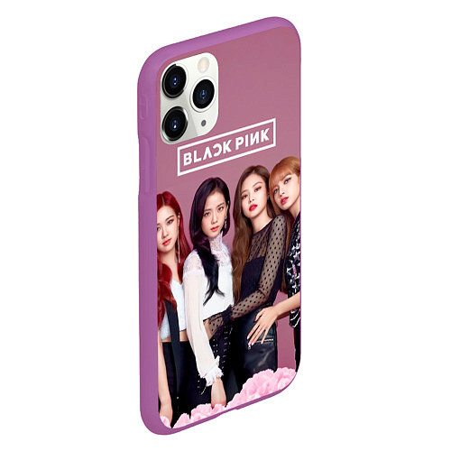 Чехол iPhone 11 Pro матовый Blackpink girls / 3D-Фиолетовый – фото 2