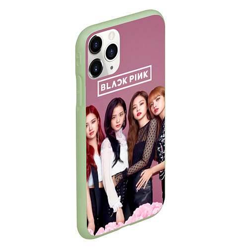 Чехол iPhone 11 Pro матовый Blackpink girls / 3D-Салатовый – фото 2