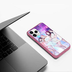 Чехол iPhone 11 Pro матовый Blackpink girl style, цвет: 3D-малиновый — фото 2