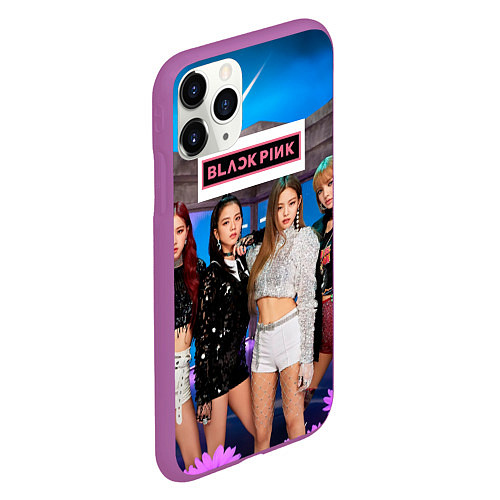 Чехол iPhone 11 Pro матовый Kpop Blackpink / 3D-Фиолетовый – фото 2