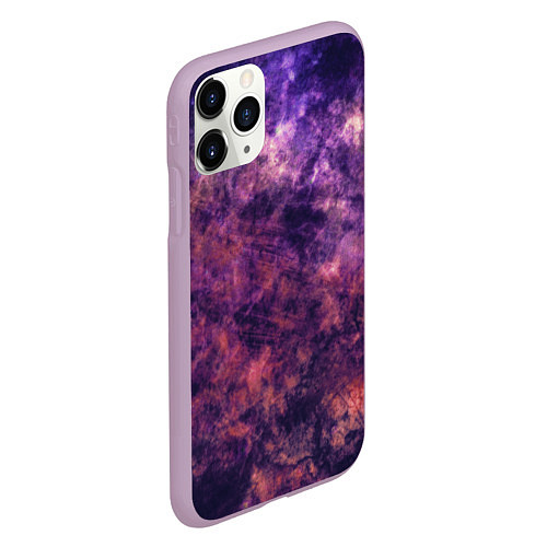 Чехол iPhone 11 Pro матовый Текстура - Purple galaxy / 3D-Сиреневый – фото 2