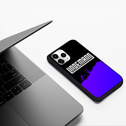 Чехол iPhone 11 Pro матовый Lindemann purple grunge, цвет: 3D-черный — фото 2