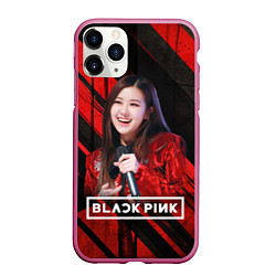 Чехол iPhone 11 Pro матовый Rose Blackpink, цвет: 3D-малиновый