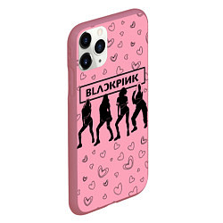 Чехол iPhone 11 Pro матовый Blackpink силуэт, цвет: 3D-малиновый — фото 2