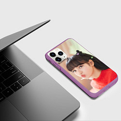 Чехол iPhone 11 Pro матовый Blackpink Lisa, цвет: 3D-фиолетовый — фото 2