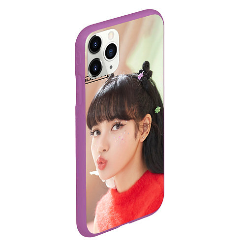 Чехол iPhone 11 Pro матовый Blackpink Lisa / 3D-Фиолетовый – фото 2