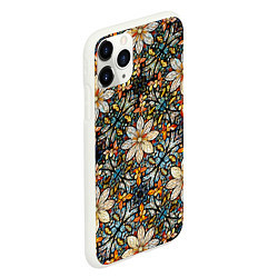 Чехол iPhone 11 Pro матовый Витражная мозайка, цвет: 3D-белый — фото 2