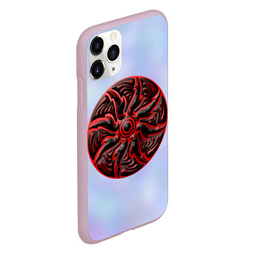 Чехол iPhone 11 Pro матовый Щитовидная мандала / 3D-Розовый – фото 2