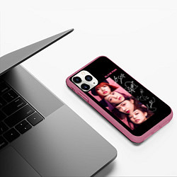 Чехол iPhone 11 Pro матовый Blackpink Autographs, цвет: 3D-малиновый — фото 2