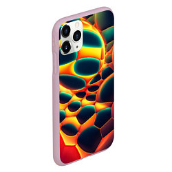 Чехол iPhone 11 Pro матовый Лавовые пузыри, цвет: 3D-розовый — фото 2