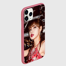 Чехол iPhone 11 Pro матовый Lisa Blackpink, цвет: 3D-малиновый — фото 2