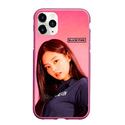 Чехол iPhone 11 Pro матовый Jennie Blackpink kpop, цвет: 3D-малиновый