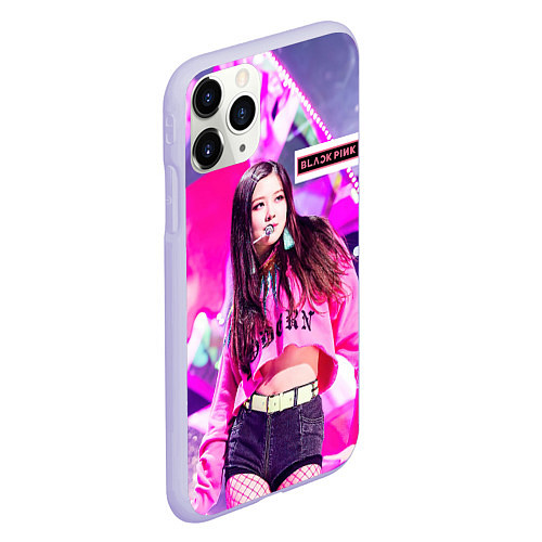 Чехол iPhone 11 Pro матовый Rose Blackpink / 3D-Светло-сиреневый – фото 2