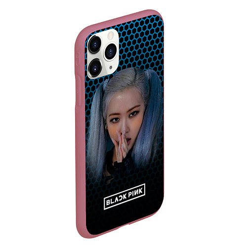 Чехол iPhone 11 Pro матовый Kpop blackpink Rose / 3D-Малиновый – фото 2