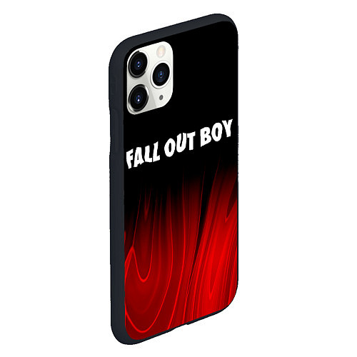 Чехол iPhone 11 Pro матовый Fall Out Boy red plasma / 3D-Черный – фото 2