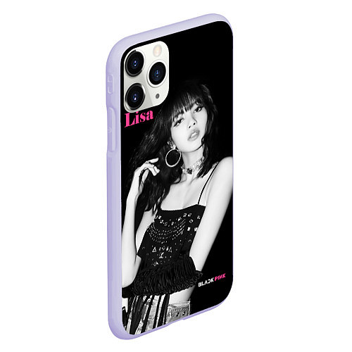 Чехол iPhone 11 Pro матовый Blackpink lovely Lisa / 3D-Светло-сиреневый – фото 2