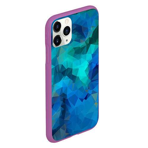 Чехол iPhone 11 Pro матовый Blue fantasy / 3D-Фиолетовый – фото 2