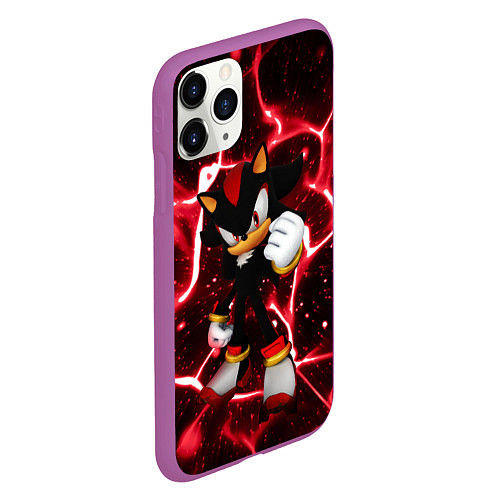 Чехол iPhone 11 Pro матовый Shadow the Hedgehog / 3D-Фиолетовый – фото 2