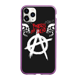 Чехол iPhone 11 Pro матовый Punks not dead - анархия, цвет: 3D-фиолетовый