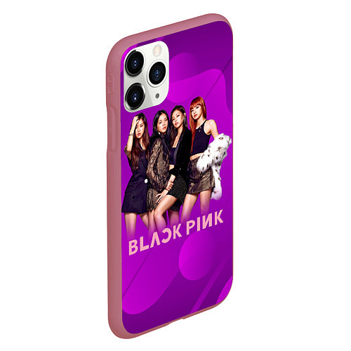 Чехол iPhone 11 Pro матовый K-pop Blackpink girls / 3D-Малиновый – фото 2