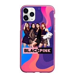 Чехол iPhone 11 Pro матовый K-pop Blackpink girls, цвет: 3D-малиновый