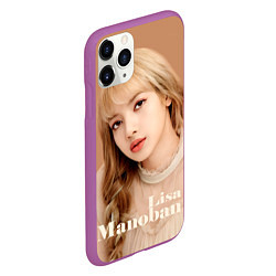 Чехол iPhone 11 Pro матовый Blackpink Lisa blonde, цвет: 3D-фиолетовый — фото 2