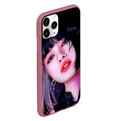 Чехол iPhone 11 Pro матовый Blackpink Lisa brunette, цвет: 3D-малиновый — фото 2