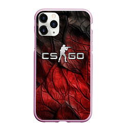 Чехол iPhone 11 Pro матовый CS GO dark red texture