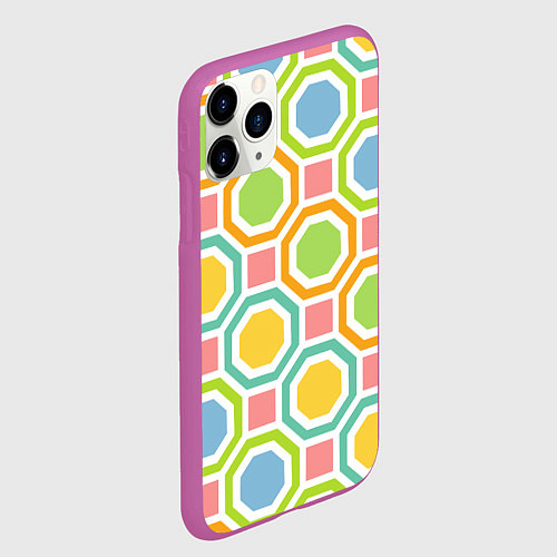 Чехол iPhone 11 Pro матовый Color geometria / 3D-Фиолетовый – фото 2