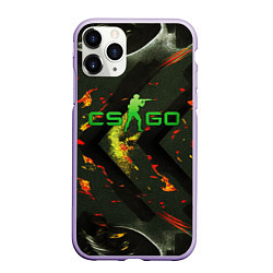 Чехол iPhone 11 Pro матовый CSGO green logo