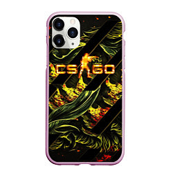 Чехол iPhone 11 Pro матовый CS GO fire logo