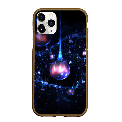 Чехол iPhone 11 Pro матовый Нейроны воды в космосе, цвет: 3D-коричневый