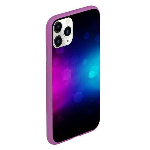 Чехол iPhone 11 Pro матовый Столкновение бликов / 3D-Фиолетовый – фото 2