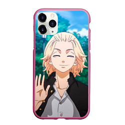 Чехол iPhone 11 Pro матовый Manjirou Sano, цвет: 3D-малиновый