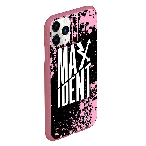 Чехол iPhone 11 Pro матовый Stray kids - pink maxident / 3D-Малиновый – фото 2