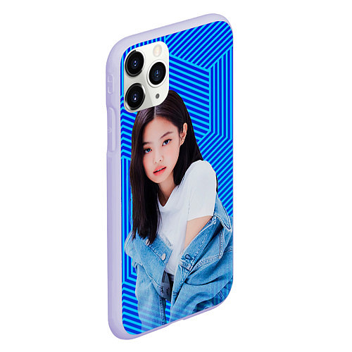 Чехол iPhone 11 Pro матовый Jennie kpop music / 3D-Светло-сиреневый – фото 2