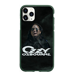 Чехол iPhone 11 Pro матовый Ozzy Osbourne dark rain, цвет: 3D-темно-зеленый