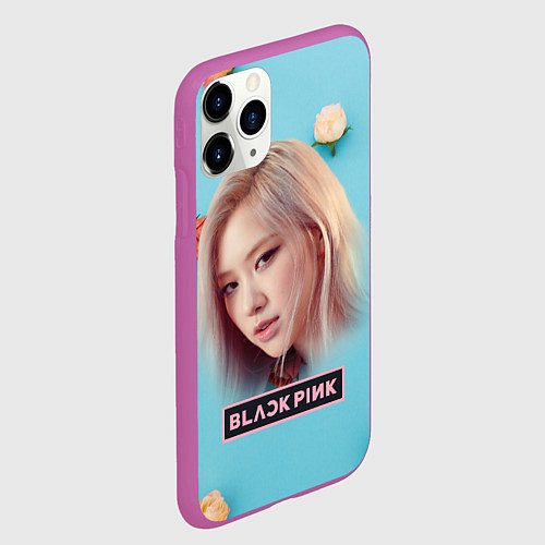 Чехол iPhone 11 Pro матовый Роуз и цветы / 3D-Фиолетовый – фото 2