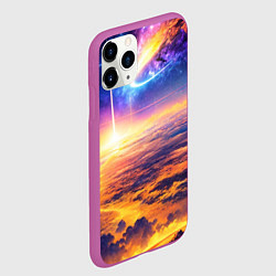 Чехол iPhone 11 Pro матовый Космическая вселенная, цвет: 3D-фиолетовый — фото 2