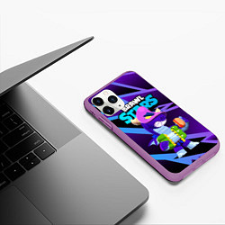 Чехол iPhone 11 Pro матовый Дракон Даг, цвет: 3D-фиолетовый — фото 2