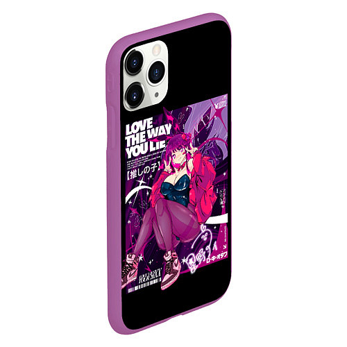 Чехол iPhone 11 Pro матовый Как на обложке журнала - Звездное дитя / 3D-Фиолетовый – фото 2