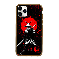 Чехол iPhone 11 Pro матовый Призрак цусимы - самурай